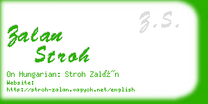 zalan stroh business card